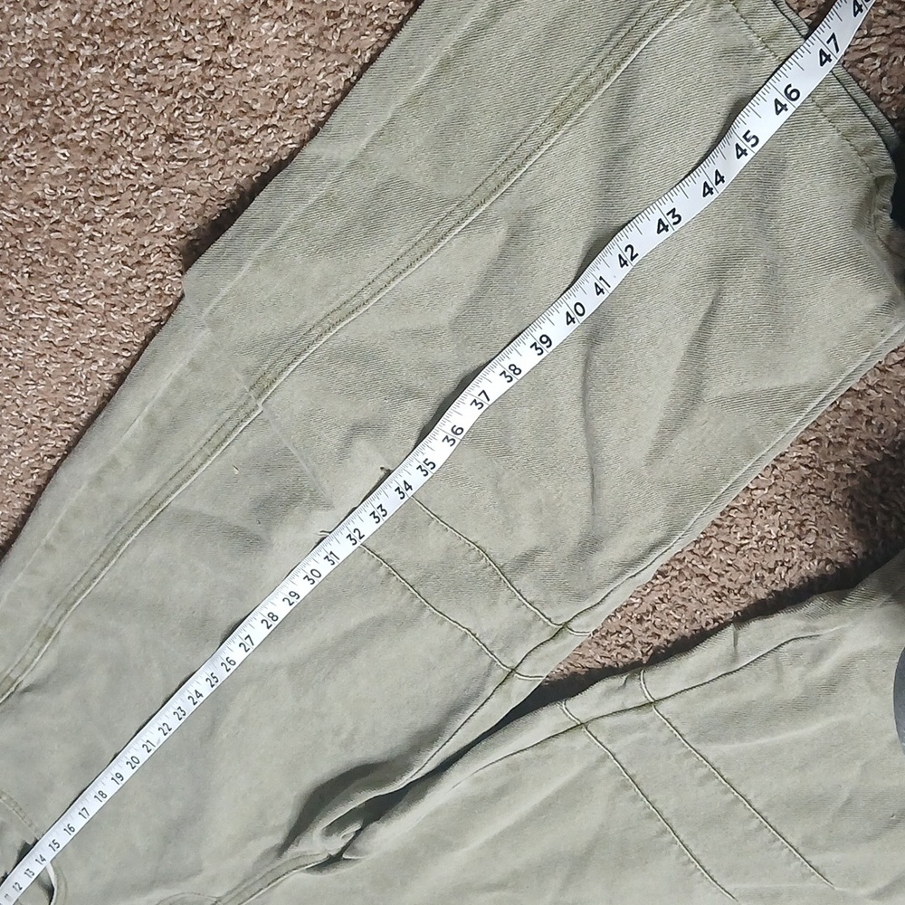 Light Olive Green Overalls Size Large - Picture 12 of 16